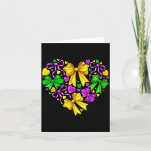Mardi Gras Hearts Cute Outfit Women Girls Kids Tod Card