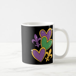 Mardi Gras Hearts Women Girls Kids Toddler  Coffee Mug