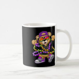 Mardi Gras Hip Hop Bear For Boys Mens New Orleans Coffee Mug