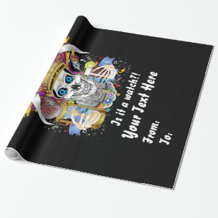 Mardi Gras Holiday Birthday Anniversary Surprise! Wrapping Paper