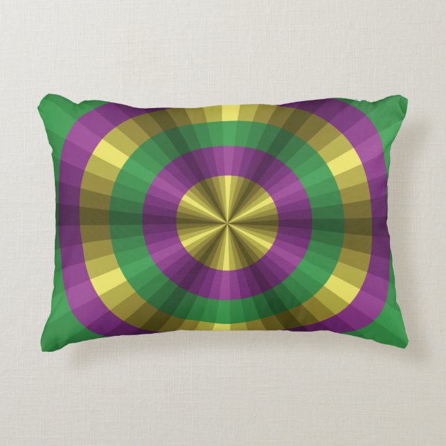 Mardi Gras Illusion Accent Pillow (Front)