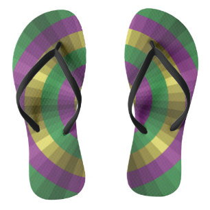 Mardi Gras Illusion Flip Flops