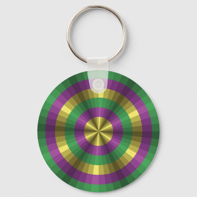 Mardi Gras Illusion Keychain (Front)