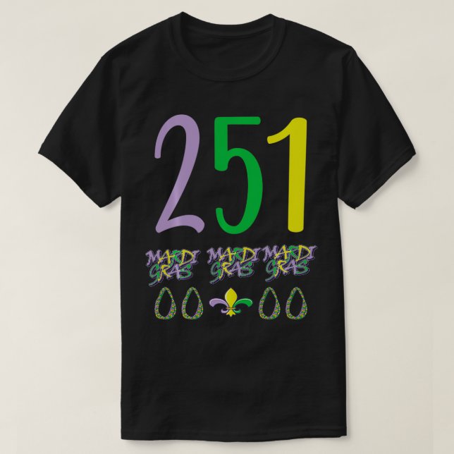 Mardi Gras in Mobile Alabama  T-Shirt (Design Front)