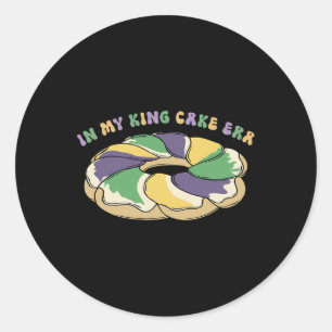 Mardi Gras In My King Cake Era Classic Round Sticker
