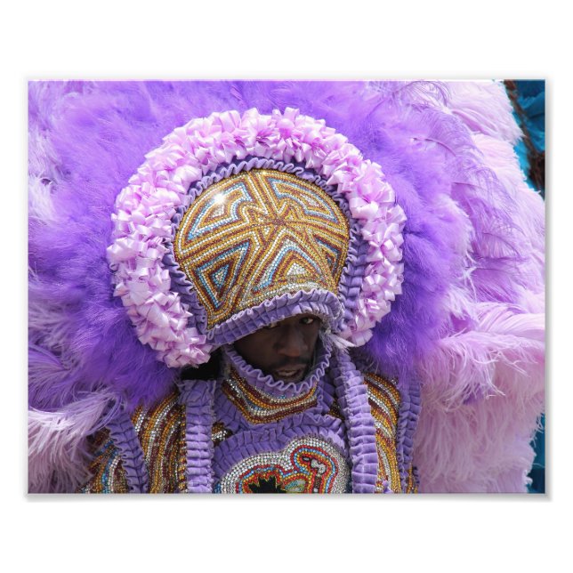 Mardi Gras Indian in New Orleans Photo Print (Front)