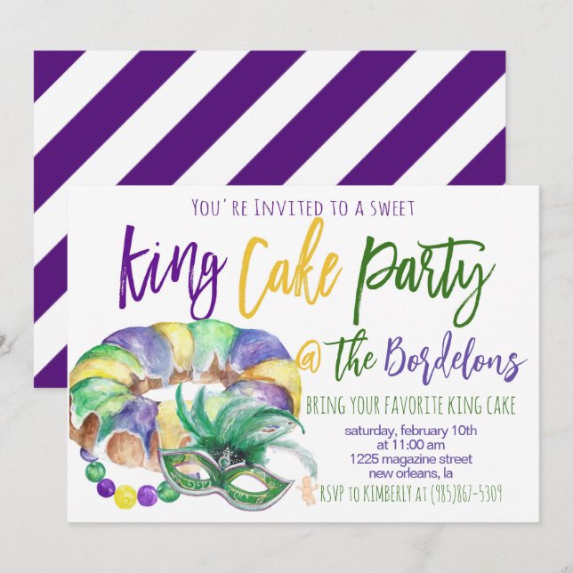 Mardi Gras Invitation (Front/Back)