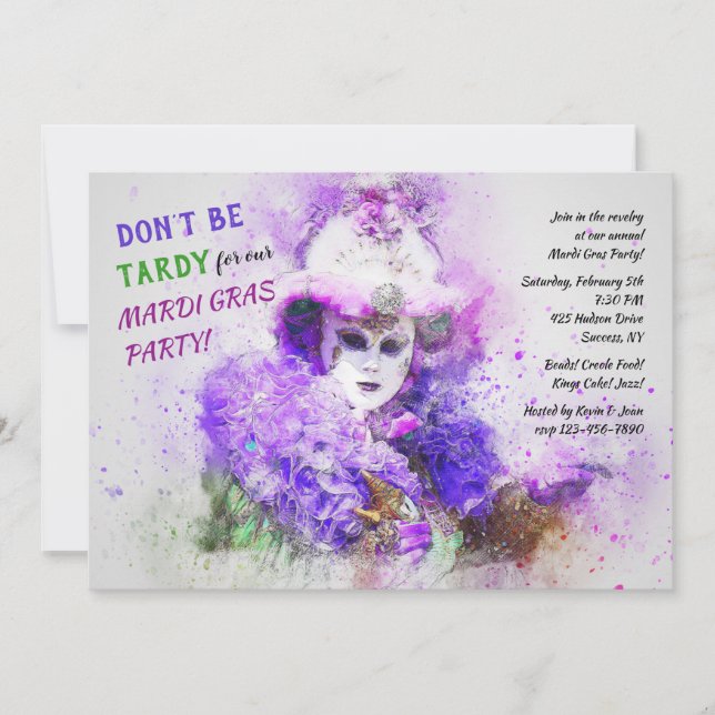 Mardi Gras Invitation (Front)