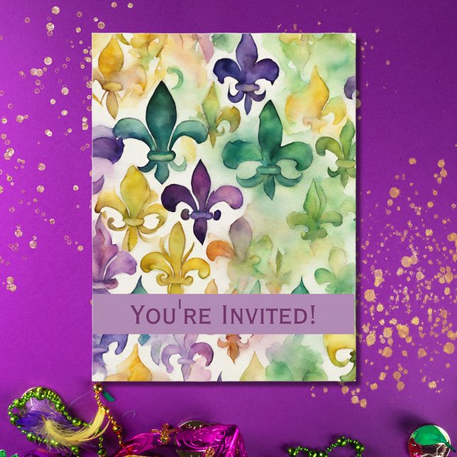 Mardi Gras Invitation Postcard (Creator Uploaded)