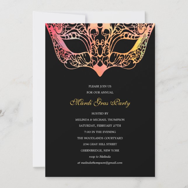 Mardi Gras Invitations (Front)