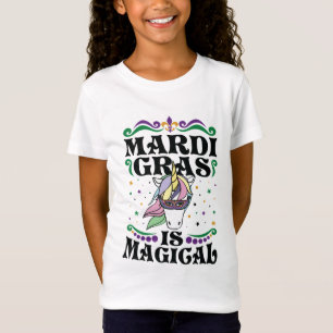 Mardi Gras Is Magical Cute Unicorn T-Shirt