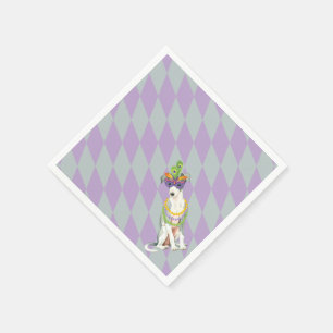 Mardi Gras Italian Greyhound Napkin
