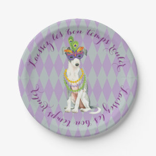 Mardi Gras Italian Greyhound Paper Plate