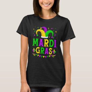 Mardi Gras Jester Hat Funny Parade Costume Men Wom T-Shirt