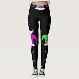 Mardi Gras Jester Hat Leggings