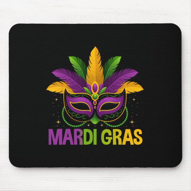 Mardi Gras Jester Mask Costume Kids Girls Boys Men Mouse Mat (Front)
