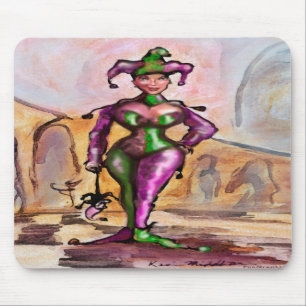 Mardi Gras Jester Mouse Mat
