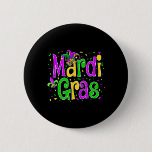 Mardi Gras Jester New Orleans Carnival Outfit Wome 6 Cm Round Badge