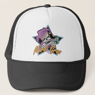 Mardi Gras Jester Skull Trucker Hat