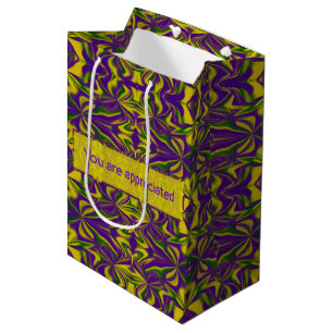 Mardi Gras Kaleidoscope Medium Gift Bag
