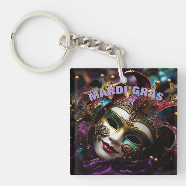 Mardi Gras  Key Ring (Front)