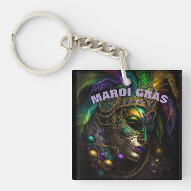 Mardi Gras  Key Ring (Front)
