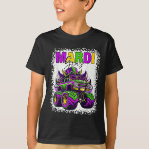 Mardi Gras Kids Outfit Monster Truck 2025 Toddlers T-Shirt