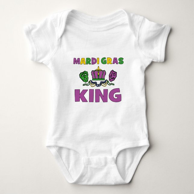 Mardi Gras King Baby Bodysuit (Front)