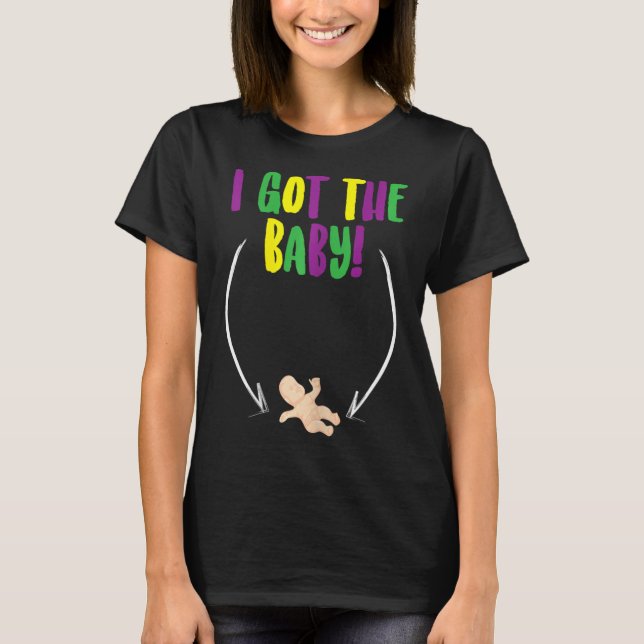 Mardi Gras King Cake By  T-Shirt (Front)