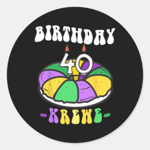 Mardi Gras King Cake  Classic Round Sticker