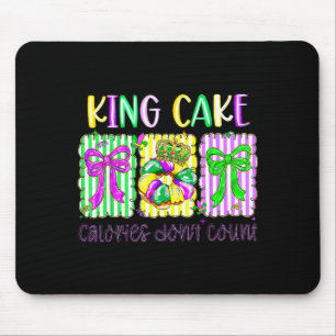 Mardi Gras King Cake Coquette Bow Girl Women Carni Mouse Mat