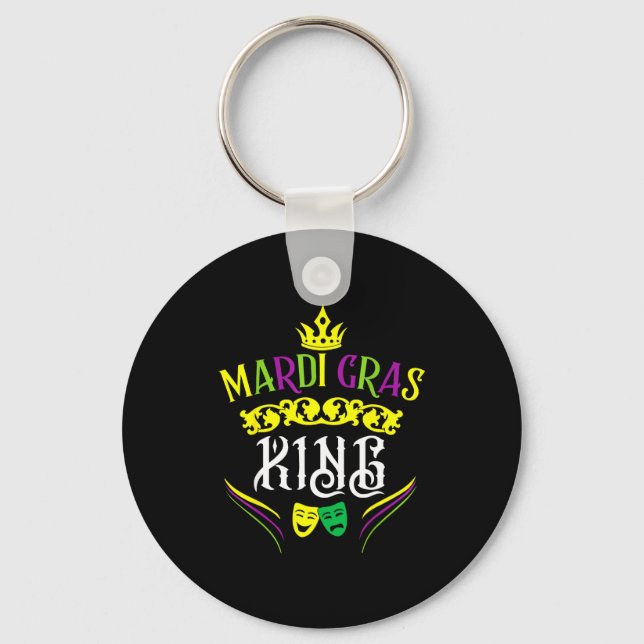 Mardi Gras King Funny New Orleans Party Parade  Key Ring (Front)