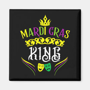 Mardi Gras King Funny New Orleans Party Parade  Magnet