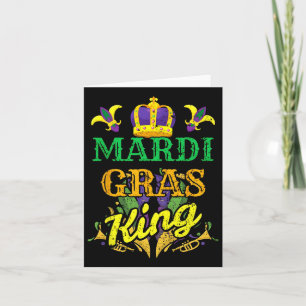 Mardi Gras King Men Carnival Costume Gift Mardi Gr Card