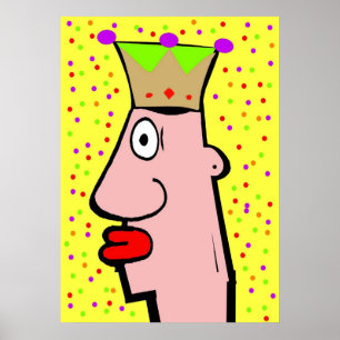 Mardi Gras King "REX" Abstract head, Poster