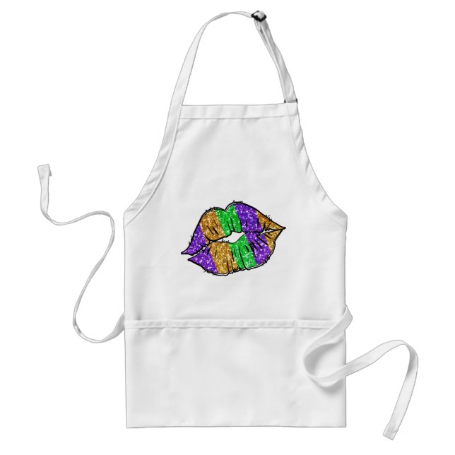 Mardi Gras Kiss Apron (Front)