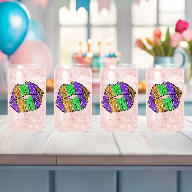 Mardi Gras Kiss Glasses (Insitu (Baby Shower))