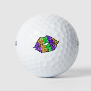 Mardi Gras Kiss Golf Balls