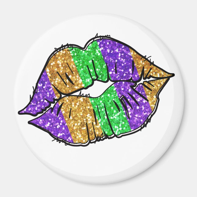 Mardi Gras Kiss Magnet (Front)