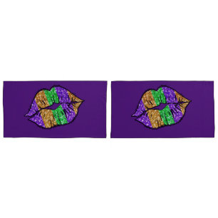 Mardi Gras Kiss Pillowcases