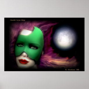 Mardi Gras Kiss Poster