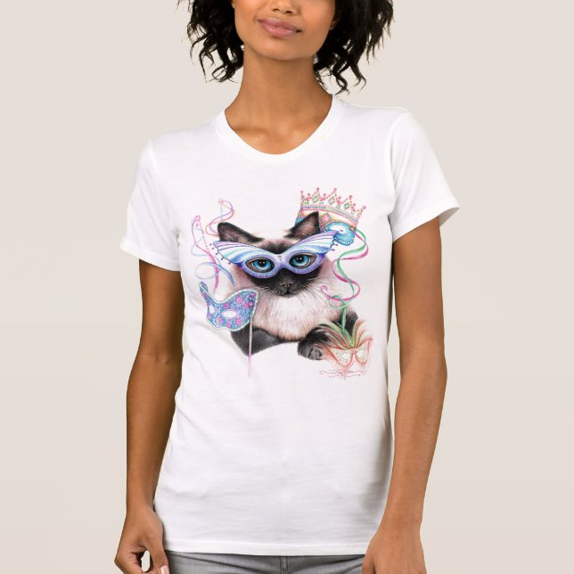 Mardi Gras Kitty T-Shirt (Front)
