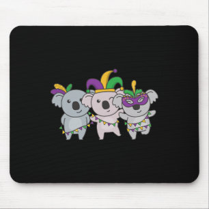 Mardi Gras Koala Carnival Costume Mouse Mat