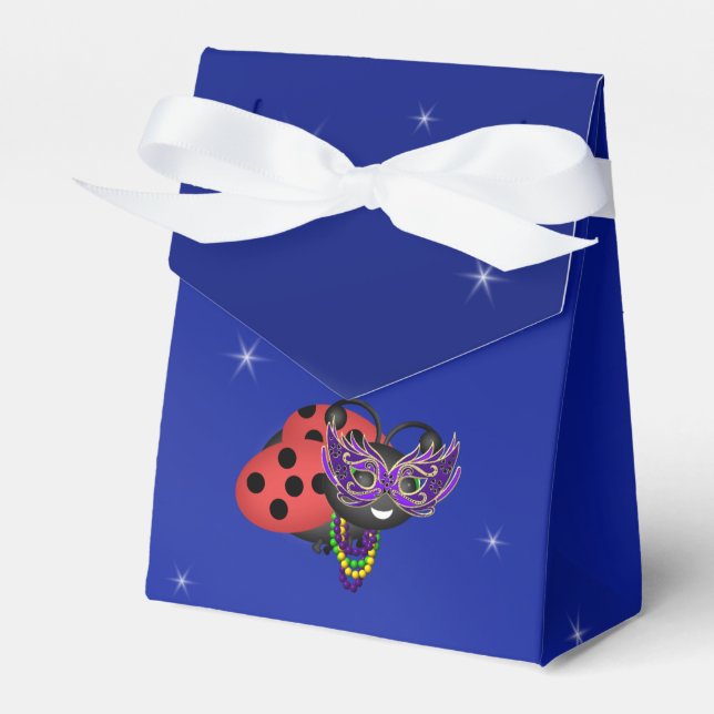 Mardi Gras Ladybug Favour Box (Front Side)