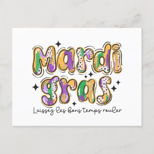 Mardi Gras Laissez Les Bons Temps Rouler  Announcement Postcard