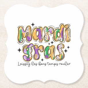 Mardi Gras Laissez Les Bons Temps Rouler Paper Coaster