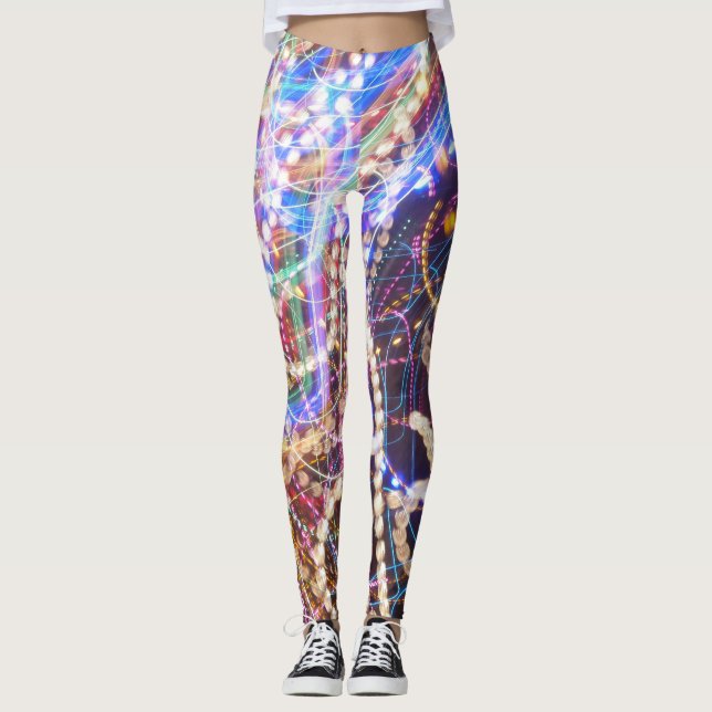 Mardi Gras Leggings Designed by Artist C.L. Brown (Front)