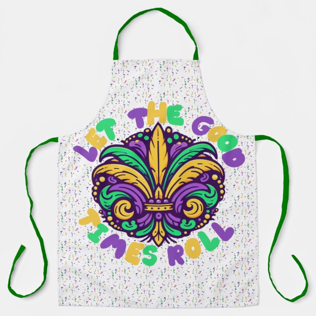 Mardi Gras Let the good times roll Apron (Front)