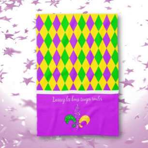 Mardi Gras! Let the Good Times Roll Kitchen Towel