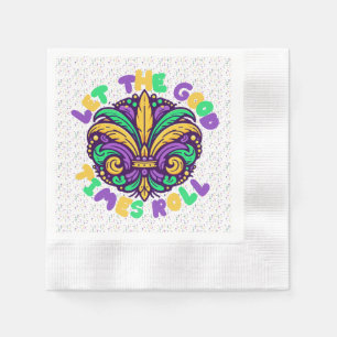 Mardi Gras Let the good times roll Napkin